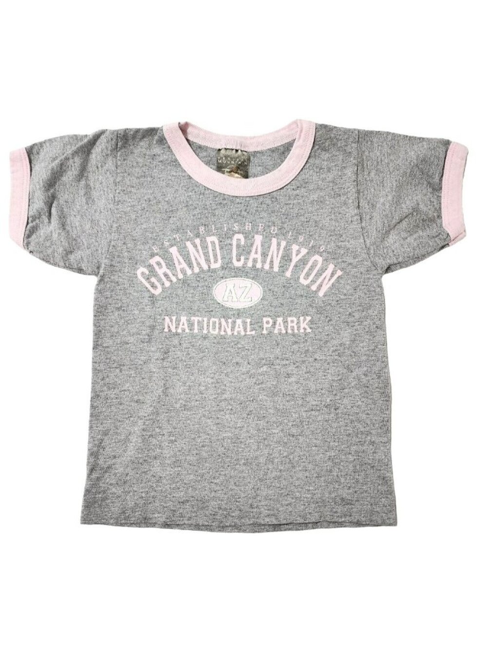 Vintage Toddler Single Stitch Grand Canyon National Park Ringer T-shirt 2-4 Girl